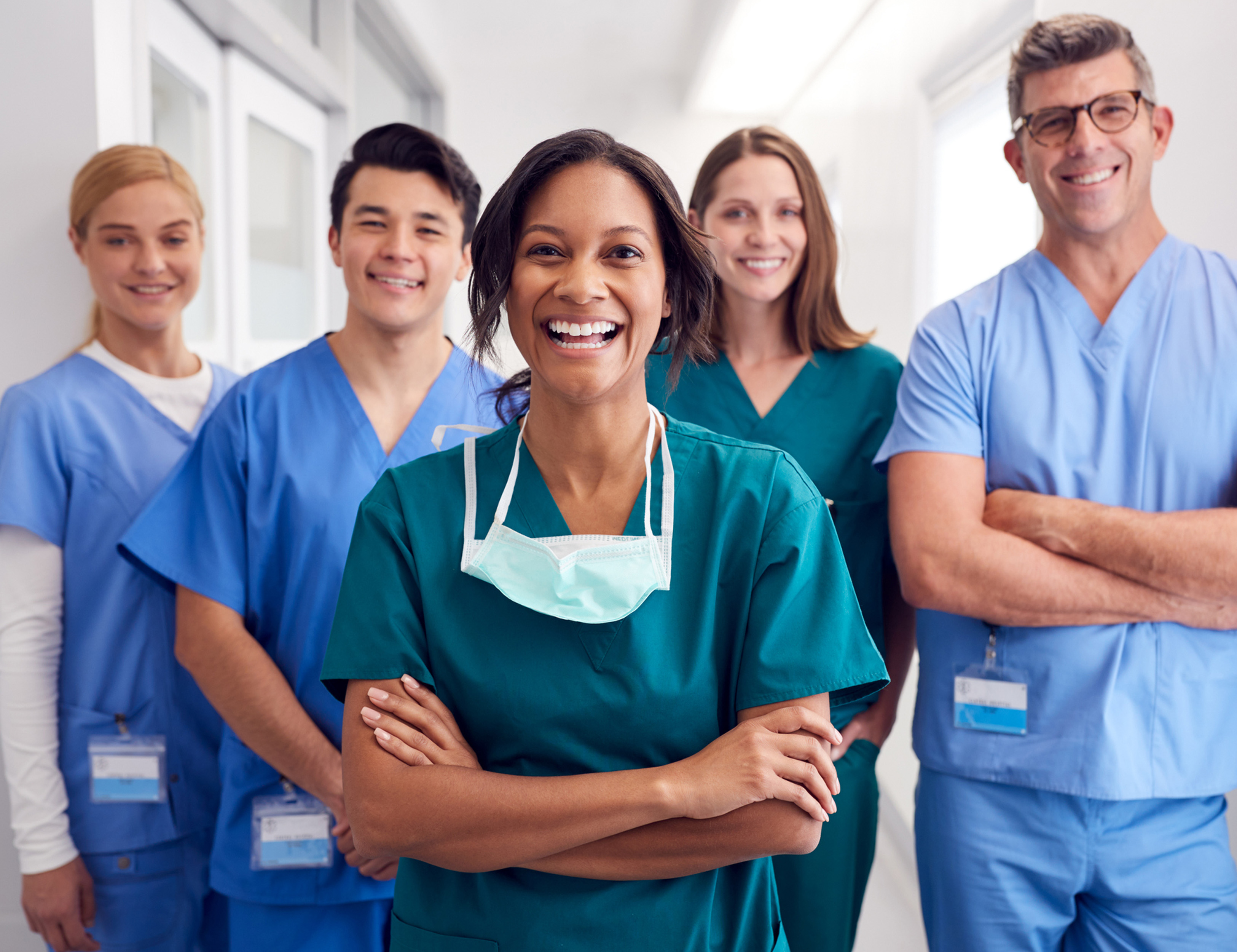 Diverse group of smiling Caregivers